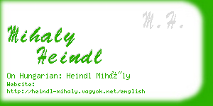 mihaly heindl business card